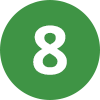 number 8 icon with green background